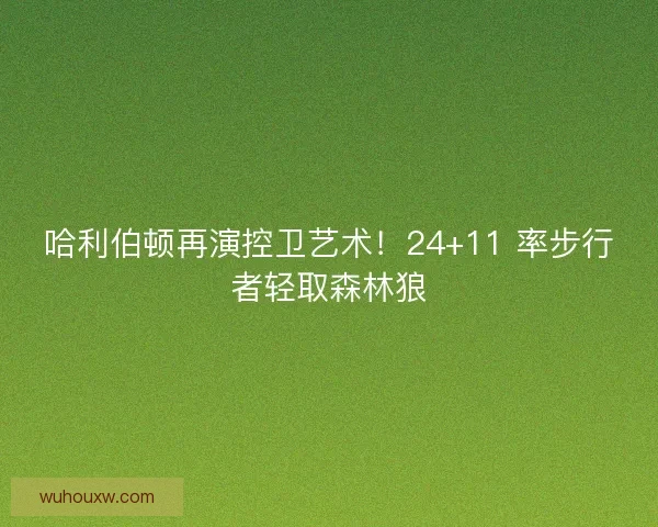 哈利伯顿再演控卫艺术！24+11 率步行者轻取森林狼