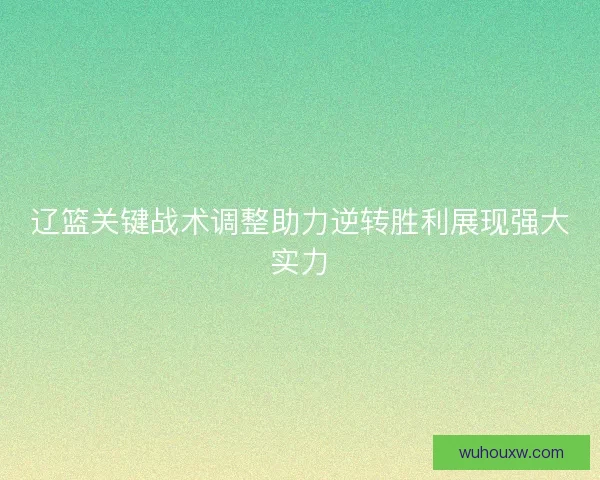 辽篮关键战术调整助力逆转胜利展现强大实力 辽篮关键战术调整助力逆转胜利展现强大实力